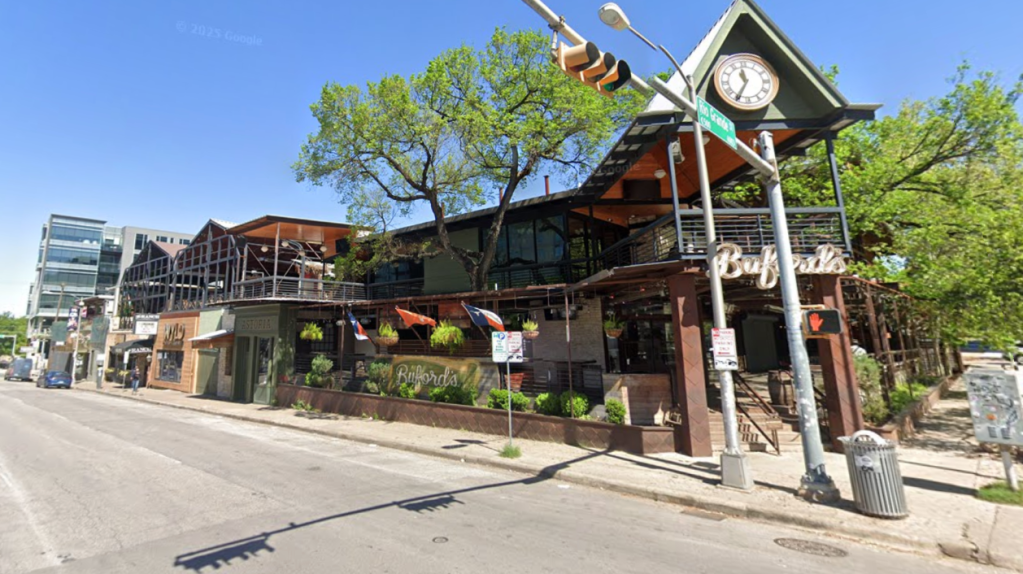 Police responded to Buford's Backyard Beer Garden on the 600 block of Rio Grande Street in downtown Austin on March 1, 2026.